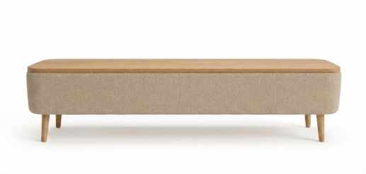 Hanah Home Sarven Soporte para TV Beige con Otomano